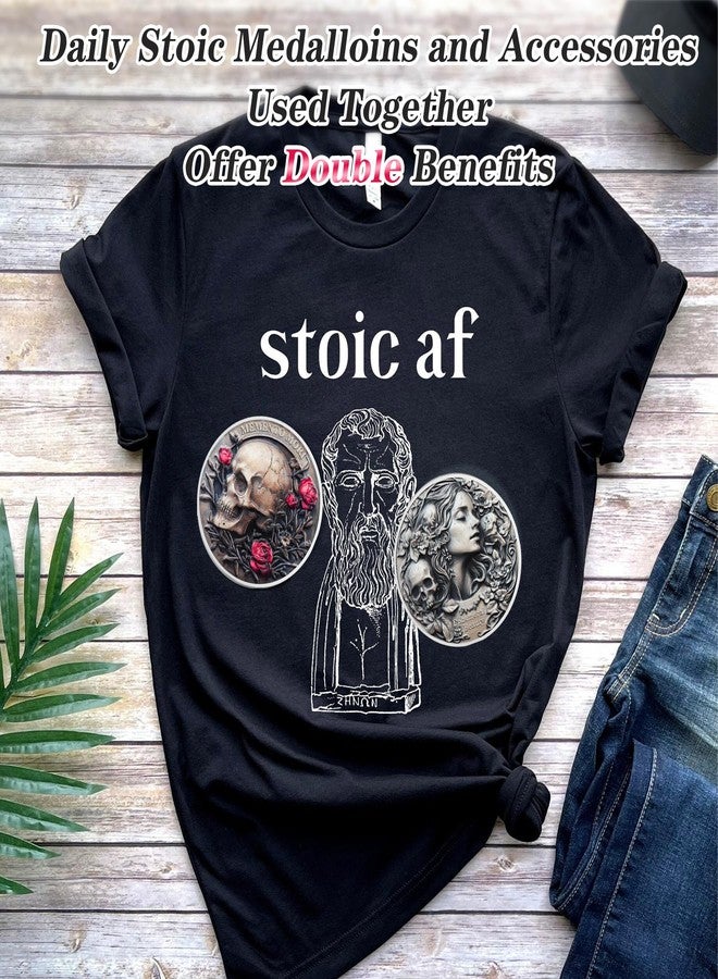 IELCJJ Memento Mori Skull Girl Coin - Red Rose Stoic Challenge Coin - Novelty EDC Amor Fati Token Medallions for Daily Stoic Practice - Inspirational Momento Mori Stoicism Gifts for Men Women Kids - Image 5